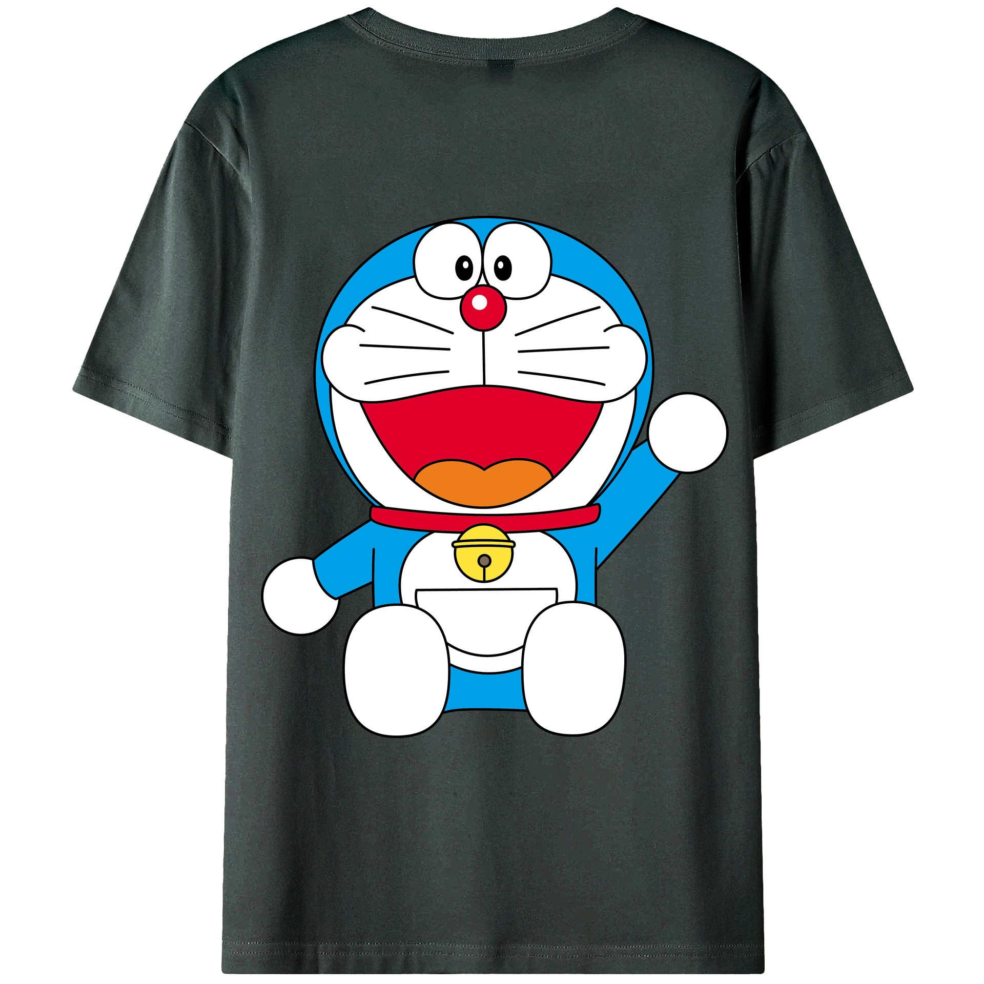 （画像用） ドラえもん Doraemon 綿100％ メンズ半袖Tシャツ（バックプリント） 通気性